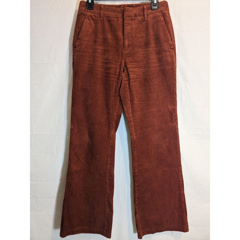 Banana Republic Dark Orange Corduroy Bootcut Women's Pants Tall Size 2